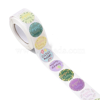 8 Patterns Easter Theme Self Adhesive Paper Sticker Rolls(X1-DIY-C060-03L)-3
