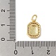 Real 18K Gold Plated Brass Micro Pave Clear Cubic Zirconia Pendants(KK-L216-002G-B)-3