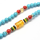 4-boucle enveloppement bouddha méditation jade jaune bracelets de perles(BJEW-R039-04)-2