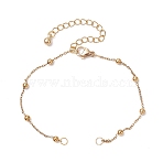 304 Stainless Steel Ball Link Chain Bracelet Making, Golden, 6-3/4 inch(17.1cm)(AJEW-JB01305-01)