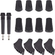 SUPERFINDINGS Trekking Poles Accessories, Black, 14pcs(FIND-FH0002-13)