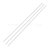 Steel Beading Needles with Hook for Bead Spinner, Curved Needles for Beading Jewelry, Stainless Steel Color, 25.3x0.06cm(TOOL-C009-01A-04)