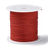 Nylon Chinese Knot Cord, Nylon Jewelry Cord for Jewelry Making, FireBrick, 0.4mm, about 28~30m/roll(NWIR-C003-02T)