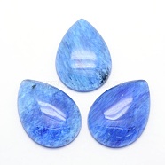 Blue Watermelon Stone Glass Cabochons, teardrop, 33.5x24x6.5~7mm(X-G-P393-G03)