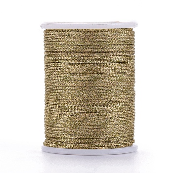 Polyester Metallic Thread, Goldenrod, 1mm, about 7.65 yards(7m)/roll