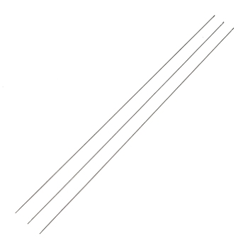 Steel Beading Needles with Hook for Bead Spinner, Curved Needles for Beading Jewelry, Stainless Steel Color, 25.3x0.06cm