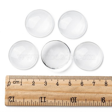 Transparent Glass Cabochons(GGLA-R026-25mm)-5
