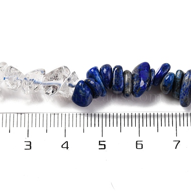 Natural Quartz Crystal & Lapis Lazuli Beads Strands(G-L610-A04-01)-4