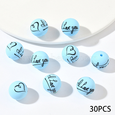30Pcs Silicone Beads(SIL-YW0002-25A)-1