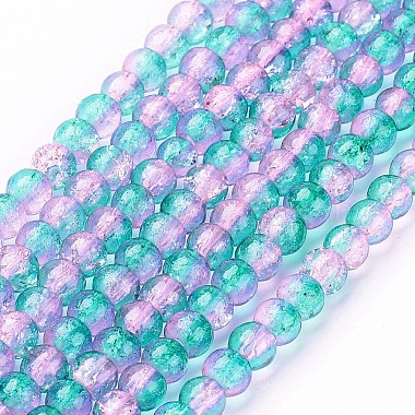 Spray Painted Crackle Glass Beads Strands(CCG-Q002-4mm-06)-2