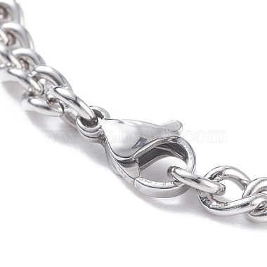 304 Stainless Steel Curb Chains Bracelet for Men Women(BJEW-JB07984)-3