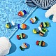 10Pcs 5 Colors Handmade Lampwork Beads(LAMP-YW0001-62)-4