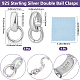 2Pcs 925 Sterling Silver Fold Over Clasps(FIND-BBC0003-94B)-2