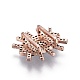 Brass Micro Pave Cubic Zirconia Slide Charms(ZIRC-F094-15-RS)-3