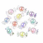Transparent Acrylic Beads, Bead in Bead, Candy, AB Color, Mixed Color, 9x17x8.5mm, Hole: 2mm, about 950pcs/500g(TACR-S135-004)