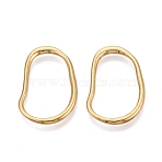 304 Stainless Steel Linking Rings, Nuggets, Ion Plating(IP), Long-Lasting Plated, Real 18K Gold Plated, 26x17.5x2mm, Inner Diameter: 13x21.5mm(STAS-Q113-11G)