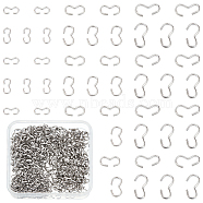 600Pcs 3 Styles 304 Stainless Steel Quick Link Connectors, Chain Findings, Number 3 Shaped Clasps, Stainless Steel Color, 6.5~10x3~5.5x1.1~1.5mm, 200pcs/style(STAS-UN0056-65)