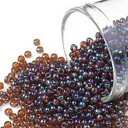 TOHO Round Seed Beads, Japanese Seed Beads, (454) Gold Luster Root beer, 11/0, 2.2mm, Hole: 0.8mm, about 5555pcs/50g(SEED-XTR11-0454)