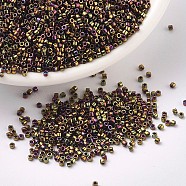 MIYUKI Delica Beads, Cylinder, Japanese Seed Beads, 11/0, (DB0023) Metallic Gold Iris, 1.3x1.6mm, Hole: 0.8mm, about 20000pcs/bag, 100g/bag(SEED-J020-DB0023)