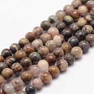 Natural Tiger Quartz Bead Strands, Round, 6mm, Hole: 1mm, about 63pcs/strand, 15.5 inch(G-K153-B24-6mm)