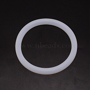 DIY Bangle Silicone Molds, Resin Casting  Molds, For UV Resin, Epoxy Resin Jewelry Making, Ring, White, 140x10.5mm, Inner Diameter: 119mm(DIY-WH0188-47C)