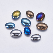 Electroplate Non-magnetic Synthetic Hematite Cabochons, Oval, Mixed Color, 13~18x9~13x3~4mm(G-K237-19A)