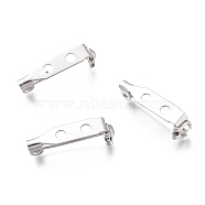 304 Stainless Steel Brooch Pin Back Bar Findings, Stainless Steel Color, 21x4.5x8mm, Hole: 2mm, Pin: 0.5mm(X-STAS-M283-05P)