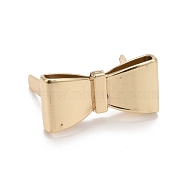 Zinc Alloy Bag Decorative Buckle Clip, Decoration Button Clasp, Bowknot, Light Gold, 1.2x2.5x0.45cm(FIND-A007-06LG)