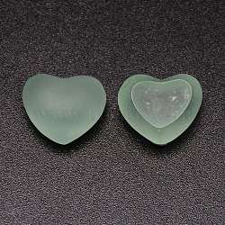 Transparent Resin Cabochons, Imitation Jell, Heart, Dark Sea Green, 15.5x19x12mm(RESI-CJC0013-05A)