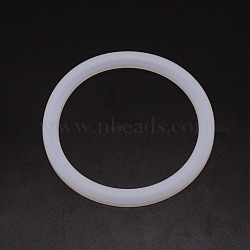 DIY Bangle Silicone Molds, Resin Casting  Molds, For UV Resin, Epoxy Resin Jewelry Making, Ring, White, 140x10.5mm, Inner Diameter: 119mm(DIY-WH0188-47C)