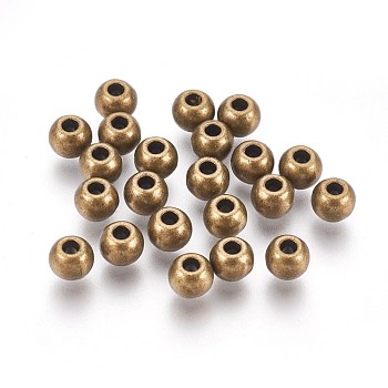 Tibetan Style Alloy Beads, Barrel, Antique Bronze, Lead Free & Cadmium Free, 6x5mm, Hole: 2.5mm