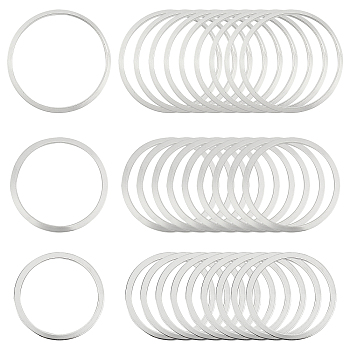 304 Stainless Steel Linking Rings, Ring, Silver, 20x0.5mm, Inner Diameter: 17.5~18mm, 30pcs/box