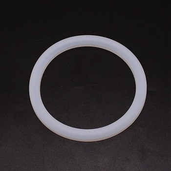 DIY Bangle Silicone Molds, Resin Casting  Molds, For UV Resin, Epoxy Resin Jewelry Making, Ring, White, 140x10.5mm, Inner Diameter: 119mm