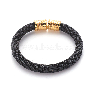 304 Stainless Steel Cuff Bangles(BJEW-L642-06)-2