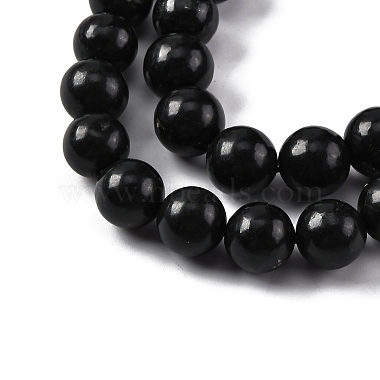 Natural Shungite Beads Strands(G-M353-A04-12mm)-4