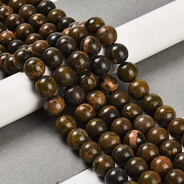 brins de perles de jaspe bourdon naturel(G-G053-A01-03)-2