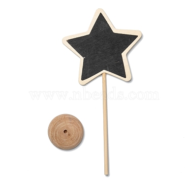 Знаки на мини-доске из самшита в форме звезды(WOOD-F010-07)-2