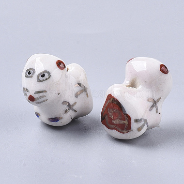 Perles en porcelaine manuelles(PORC-N004-80)-2