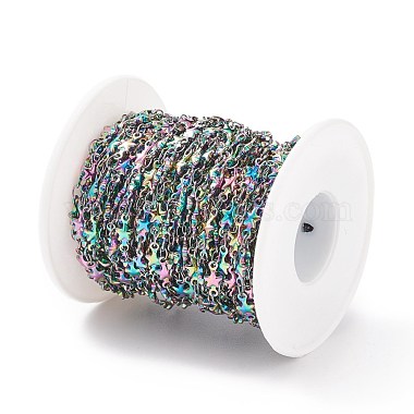 虹色の 304 ステンレス スチール リンク チェーン(STAS-P219-74M)-3