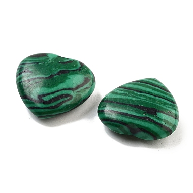 Heart Synthetic Malachite Worry Stone(G-C134-06A-08)-2