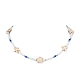 collier de perles synthétiques tortue et étoile de mer et graines rondes(NJEW-TA00125)-1