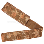 Maple Leaf Pattern Polyester Ribbon, Halloween Ribbon, Clothes Accessories, Peru, 2-1/2 inch(63mm), about 12.50 Yards(11.43m)/Set(OCOR-GF0005-35)