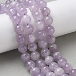 Natural Lavender Amethyst Beads Strands, Round, Violet, 9.5~10.5mm, Hole: 1mm, about 38pcs/strand, 15.5 inch(G-F306-11-10mm-01)