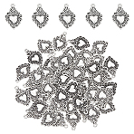 50Pcs Tibetan Style Alloy Pendants, Heart, Antique Silver, 21x14x2mm, Hole: 1.2mm(TIBEP-UN0001-18)