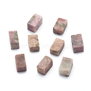Natural Rhodonite Beads, No Hole/Undrilled, Cuboid, 12~13x7~8x7~8mm(G-L533-48)