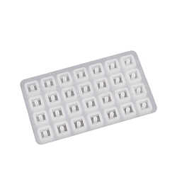 Bead DIY Silicone Molds, Resin Casting Molds, For UV Resin, Epoxy Resin Jewelry Making, Cube with Alphabet, White, 113x65x12mm(PW-WGD701D-01)