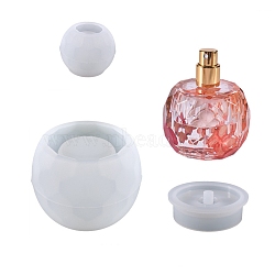 Perfume Bottle Silicone Storage Molds, Resin Casting Molds, for UV Resin & Epoxy Resin Craft Making, White, 42.5~68x15~49.5mm, Inner Diameter: 21.5~53x21.5~49mm, 3pcs/set(DIY-L065-14)