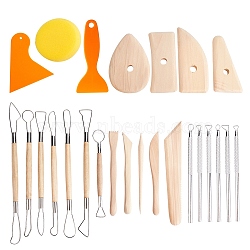 DIY Craft Tools, with Plastic Scraper Tool, Sculpture Clay Tools, Sculpture Carving Hand Tools Kit, Mixed Color, 250x165x70mm(DIY-BC0010-71)