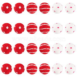 24Pcs 3 Style Craft Pom Pom for DIY Doll Keychain Hair Accessories, Wool Felt Pom Pom Balls, Round, Mixed Patterns, 28mm, 8pcs/style(DIY-FG0004-20)