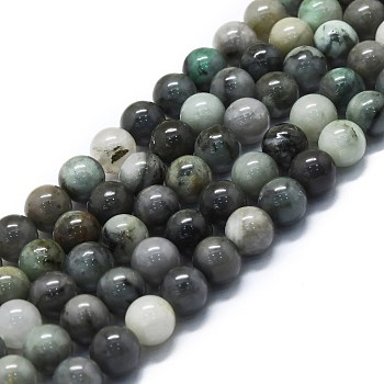 Natural Emerald Quartz Beads Strands, Round, 10mm, Hole: 1.2mm, about 39pcs/strand, 15.75 inch(40cm)